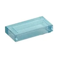Tile 1 x 2 with Groove, Opal Trans-Light Blue
