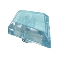 Tile Special 1 x 2 Diamond Plain, Opal Trans-Light Blue