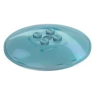 Dish 6 x 6 Inverted (Radar) with Solid Studs, Opal Trans-Light Blue