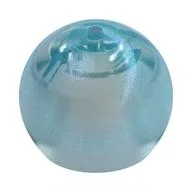 Helmet Round Sphere with Small Hole, Opal Trans-Light Blue