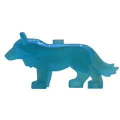 Animal, Wolf, Opal Trans-Light Blue