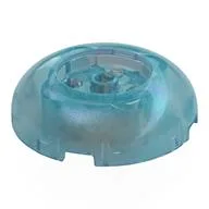Brick Round 4 x 4 Dome Top with Round 2 x 2 Recessed, 4 Studs, Opal Trans-Light Blue