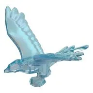 Animal, Bird, Phenix with Open Wings, Opal Trans-Light Blue