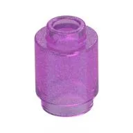 Brick Round 1 x 1 Open Stud, Opal Trans-Dark Pink