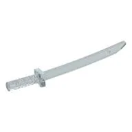 Weapon Sword / Katana / Shamshir with Capped Pommel [Square Guard], Opal Trans-Clear