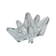 Headwear Accessory Crown / Tiara, 5 Points, Opal Trans-Clear