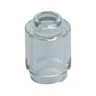 Brick Round 1 x 1 Open Stud, Opal Trans-Clear