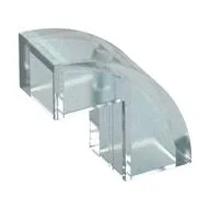 Brick Curved 1 x 2 x 1 2/3 with 1 Cutout, Opal Trans-Clear