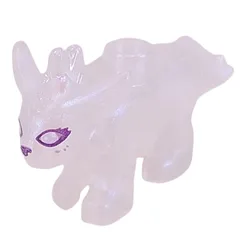 Creature, Treasure Creature with Dark Purple/Silver Eyes Print, Opal Trans-Clear