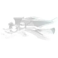 Flames 5 x 7 x 1 x 1/3 with Studs, Handle, Opal Trans-Clear