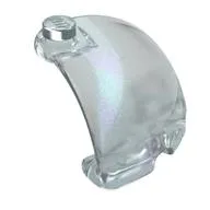 Panel 3 x 3 x 1 2/3 Corner, Curved Top, Opal Trans-Clear