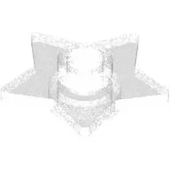 Plate Special 5-Point Star 2 x 2 with One Stud, Opal Trans-Clear