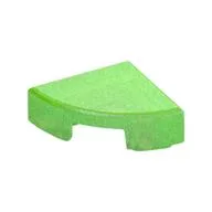 Tile Round 1 x 1 Quarter, Opal Trans-Bright Green