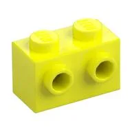 Brick Special 1 x 2 with 2 Studs on 1 Side, Vibrant Yellow