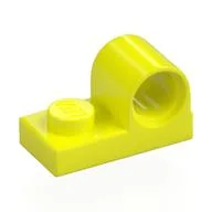 Plate Special 1 x 2 with Pin Hole on Top, Vibrant Yellow