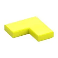 Tile 2 x 2 Corner, Vibrant Yellow