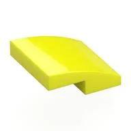 Brick Curved 2 x 2 x 2/3, Vibrant Yellow