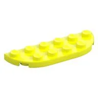 Plate Round Corners 2 x 6 Double, Vibrant Yellow