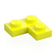 Plate 2 x 2 Corner, Vibrant Yellow