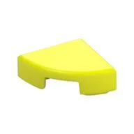 Tile Round 1 x 1 Quarter, Vibrant Yellow