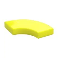 Tile 2 x 2 Curved, Macaroni, Vibrant Yellow