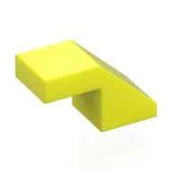 Brick Sloped 45° 2 x 1 with 2/3 Inverted Cutout and no stud, Vibrant Yellow