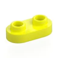 Plate Special 1 x 2 Rounded with 2 Open Studs, Vibrant Yellow