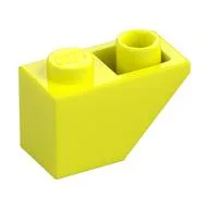 Brick Sloped Inverted 45° 2 x 1, Vibrant Yellow