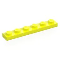 Plate 1 x 6, Vibrant Yellow