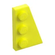 Wedge Plate 3 x 2 Right, Vibrant Yellow