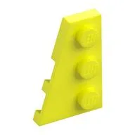 Wedge Plate 3 x 2 Left, Vibrant Yellow