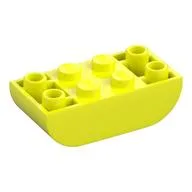 Brick Curved Inverted 2 x 4 Double, Vibrant Yellow