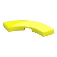 Tile 3 x 3 Curved, Macaroni, Vibrant Yellow