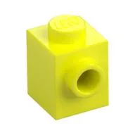 Brick Special 1 x 1 with Stud on 1 Side, Vibrant Yellow