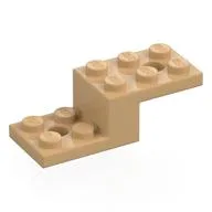 Bracket 5 x 2 x 1 1/3 with Holes, Pin Bottom, Warm Tan