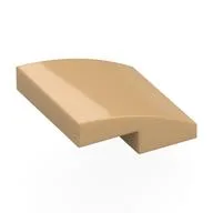 Brick Curved 2 x 2 x 2/3, Warm Tan