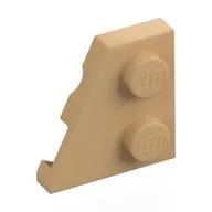 Wedge Plate 2 x 2 Left, Warm Tan