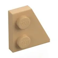Wedge Plate 2 x 2 Right, Warm Tan