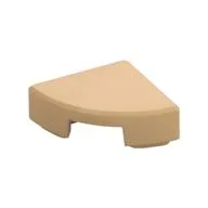 Tile Round 1 x 1 Quarter, Warm Tan