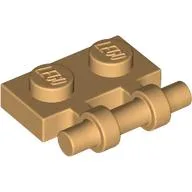 Plate Special 1 x 2 Side Handle [Free Ends], Warm Tan
