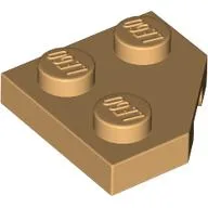 Wedge Plate 2 x 2 Cut Corner, Warm Tan