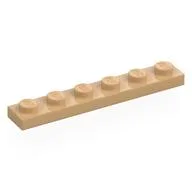 Plate 1 x 6, Warm Tan