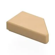 Tile 1 x 2 with Stud Notch Left, Warm Tan