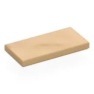 Tile 2 x 4 with Groove, Warm Tan