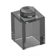 Brick 1 x 1, Trans-Black