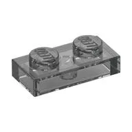 Plate 1 x 2, Trans-Black