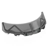 Windscreen 3 x 6 x 1 Curved with Light Bluish Grey Frame Print, Trans-Black