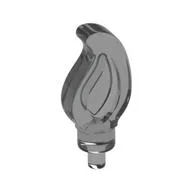 Wave / Flame Small with Pin, Trans-Black