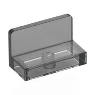 Panel 1 x 2 x 1 [Rounded Corners], Trans-Black