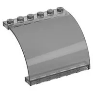 Panel 6 x 5 x 3 1/3 Curved Top, Trans-Black